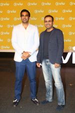 Zaheer Khan, Virender Sehwag at VIU streaming launch on 3rd March 2016